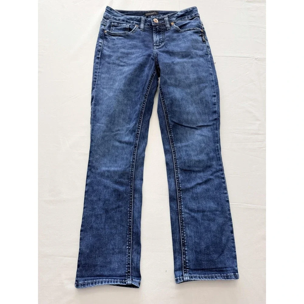 Silver Jeans Co Suki Capri Jeans Womens 26 Blue Med Wash Mid Rise 26x23.5 Denim
